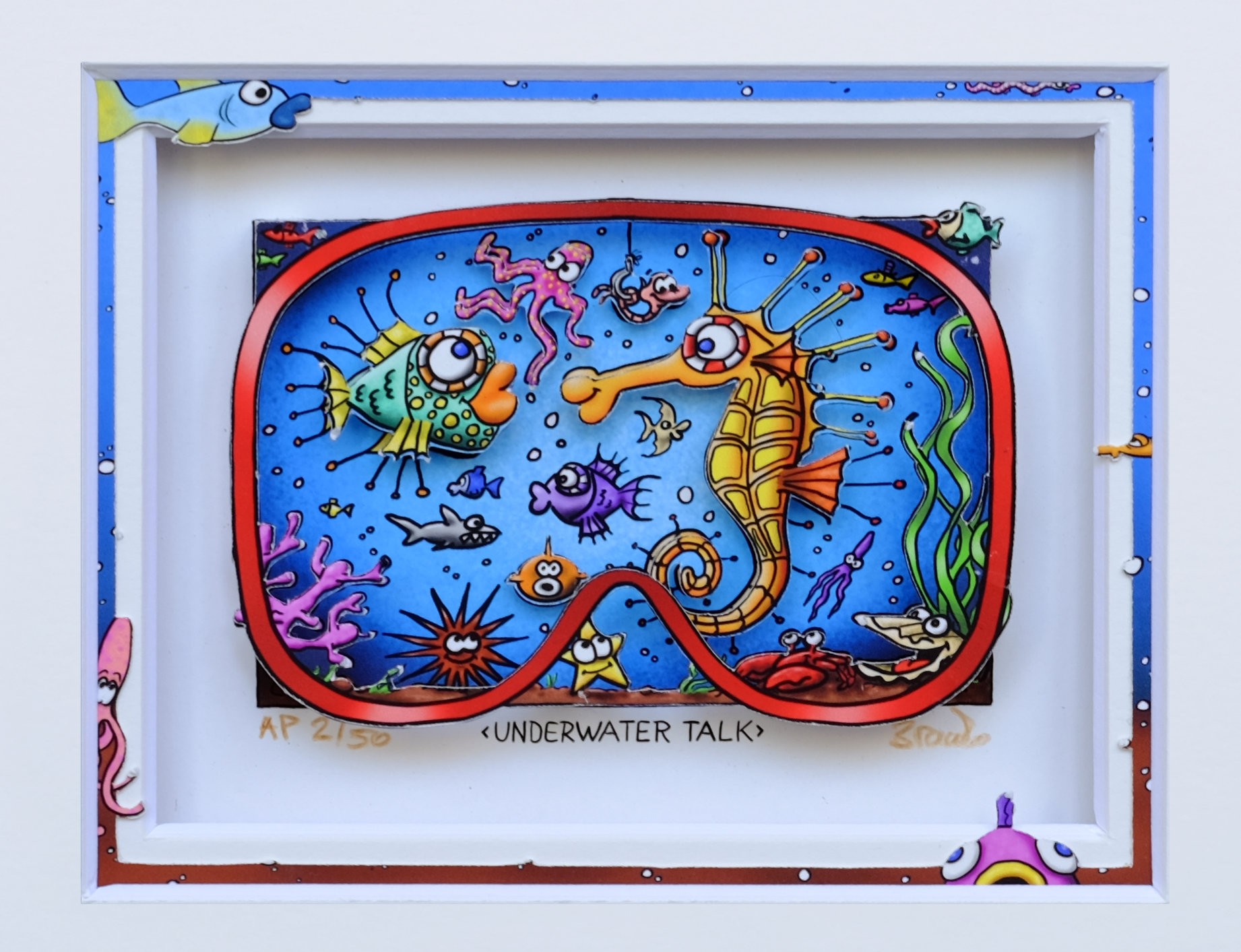 Branko UNDERWATER TALK Branko - UNDERWATER TALK - Original 3D Bild handsigniert - ohne Rahmen PP