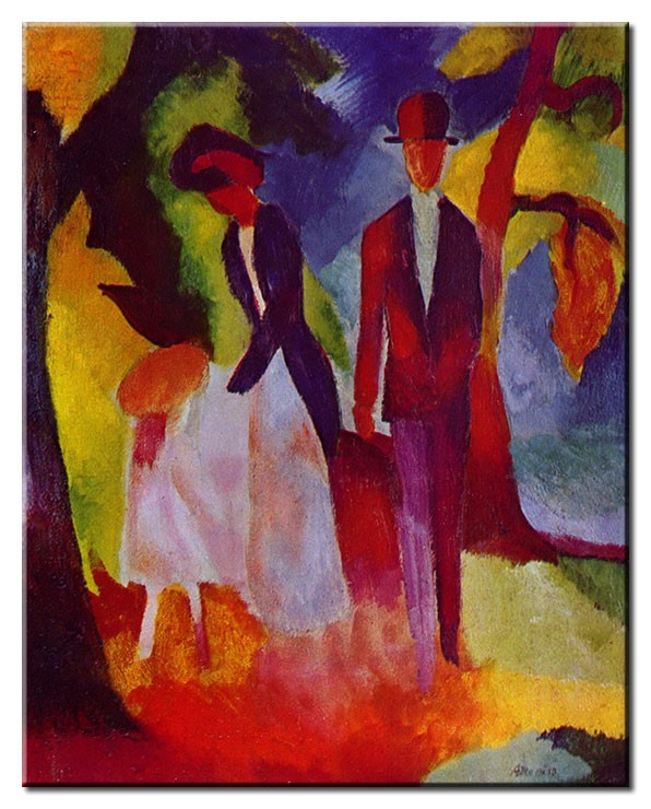 August Macke Bilder - Leute am blauen See-20 x 30 cm