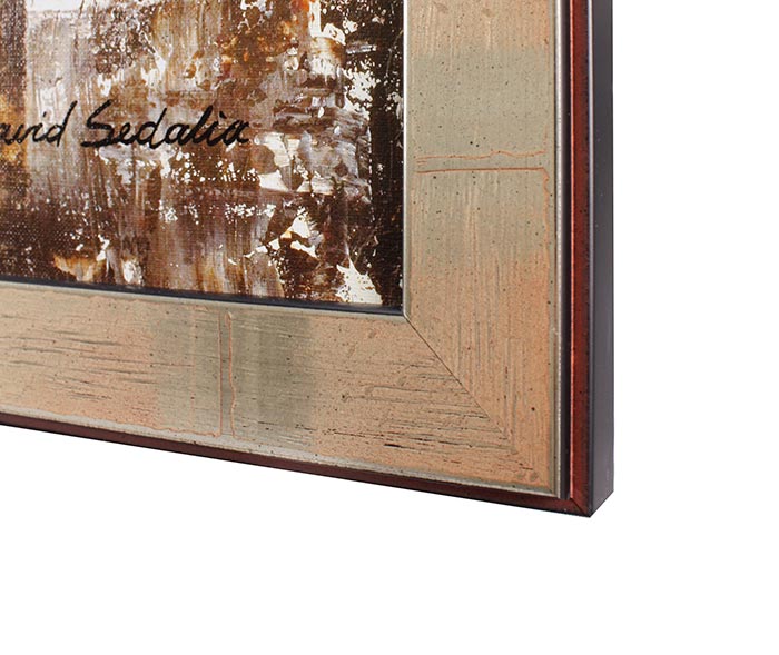 David Sedalia - Circles on brown-beige II - gerahmt David Sedalia - Circles on brown-beige II - gerahmt