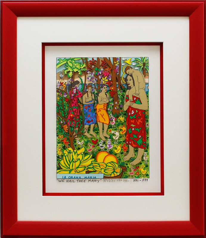 james-rizzi-la-orana-maria-gerahmt-kunst-3d