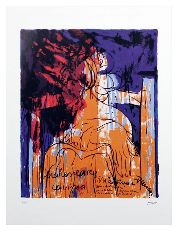 Armin Mueller-Stahl - Lavinia - Titus Andronicus Armin Mueller-Stahl - Shakespeares Mädchen und Frauen - Mappenwerk in 9 Siebdrucken - Original Siebdrucke handsigniert