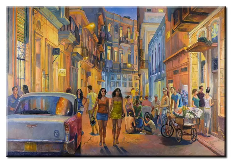 Diego Santos - Noche Cubana Iluminada-20 x 30 cm