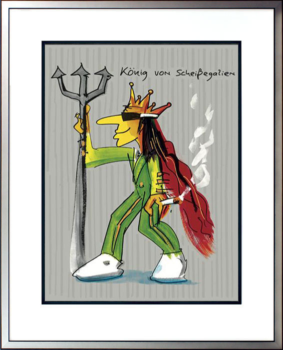 Udo Lindenberg K?NIG VON SCHEISSEGALIEN  - original Grafik handsigniert