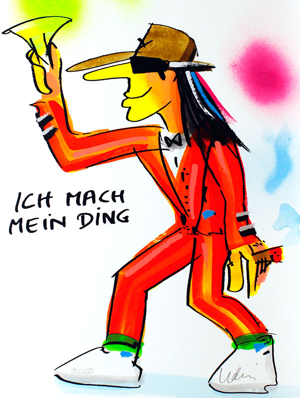 Udo Lindenberg ICH MACH MEIN DING - Edition 2022 - original Grafik handsigniert
