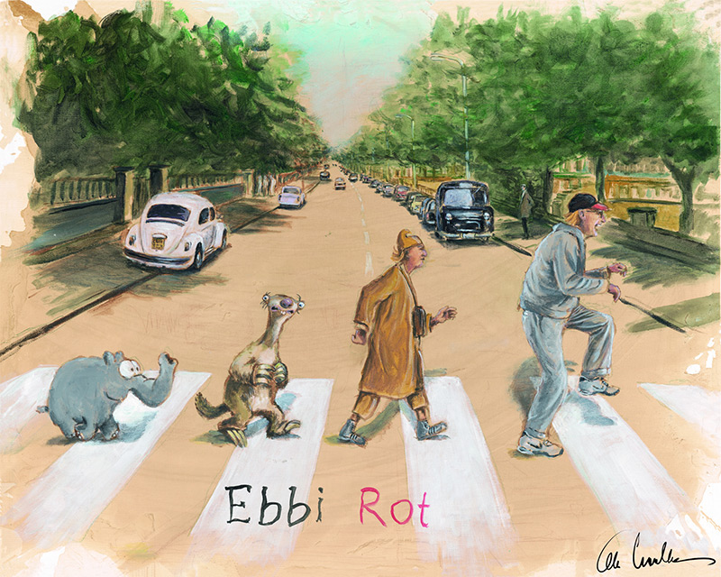 otto-waalkes-ebbi-rot-v-ungerahmt-beatles-abbey-road-ottifant