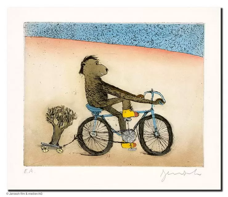 janosch-fahrradbaer-ungerahmt-kunst-radierung