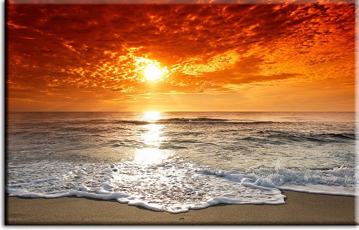 Sonnenuntergang am Meer stimmungsvolles Meeresbild