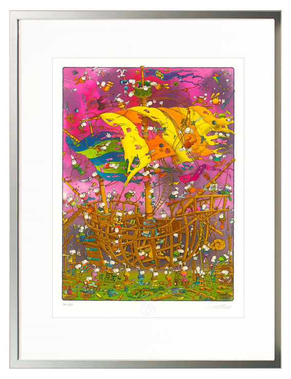 Mordillo, Guillermo - TEAMWORK - original PIGMENTGRAFIK