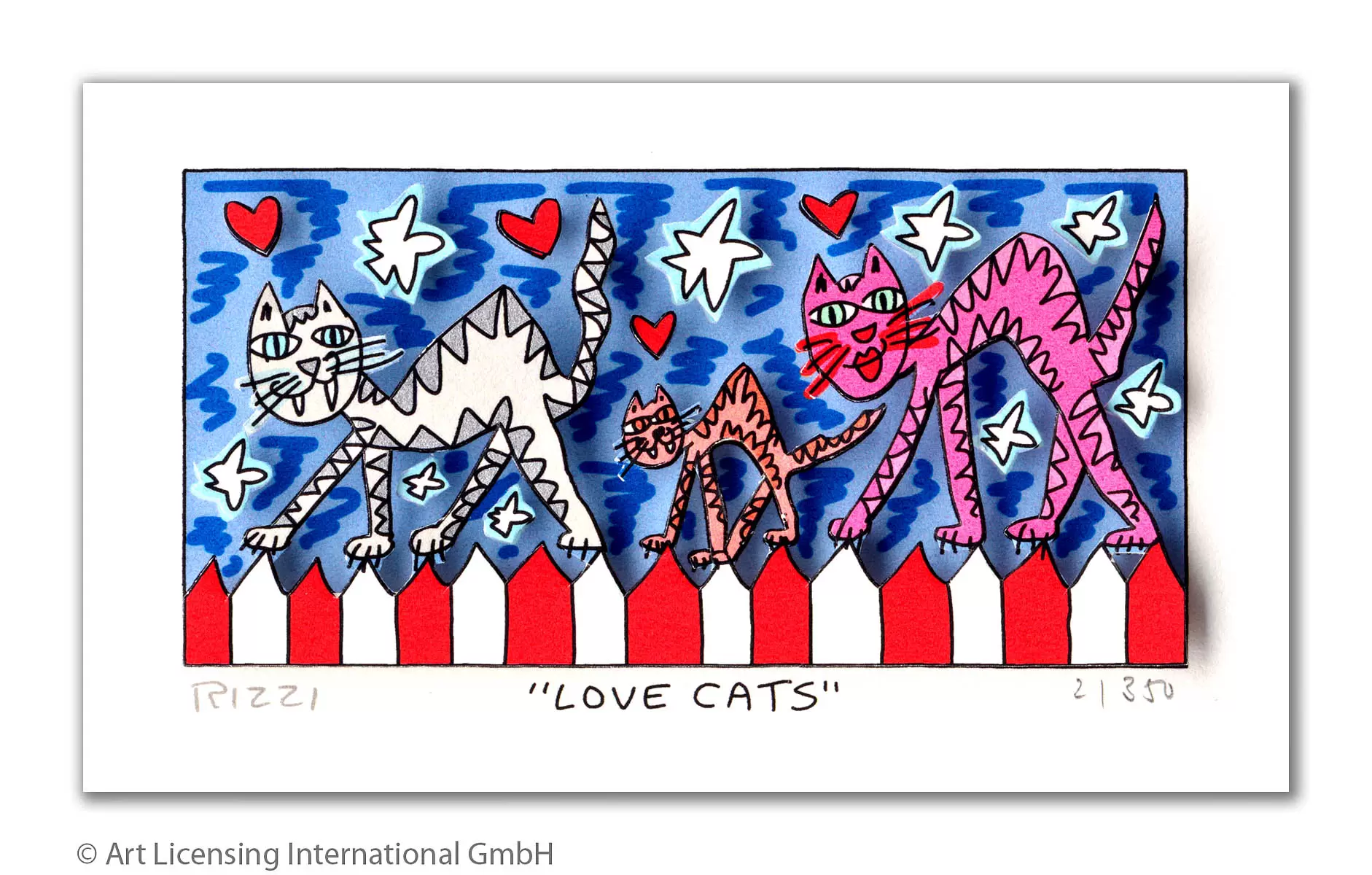 james-rizzi-love-cats-ungerahmt-kunst-3d