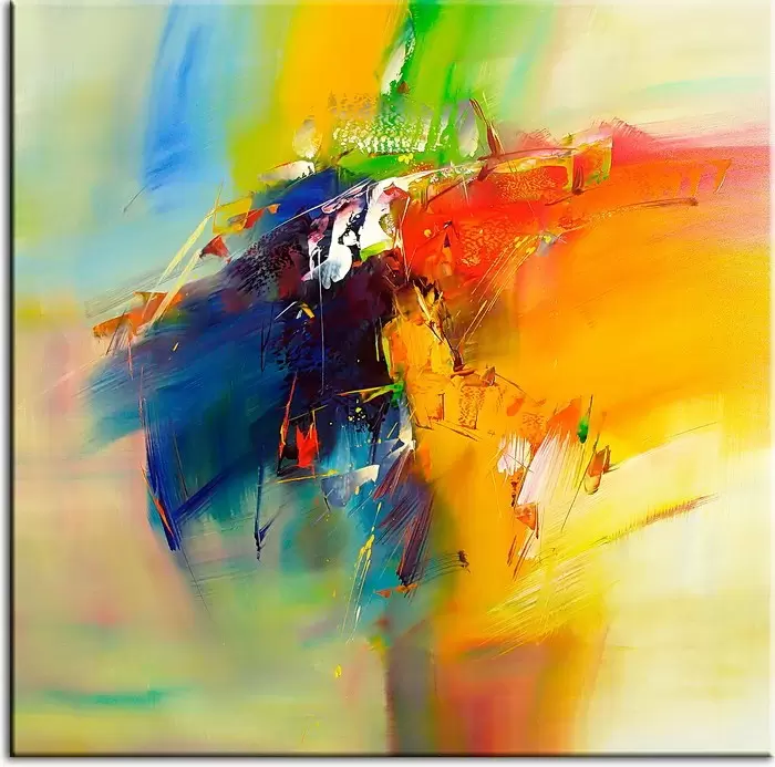 Totti Moreno Leinwandbild - Abstrakte Composition II-30 x 30 cm
