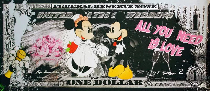 SKYYLOFT - Micky & Minnie - All you need is love - wedding Dollar