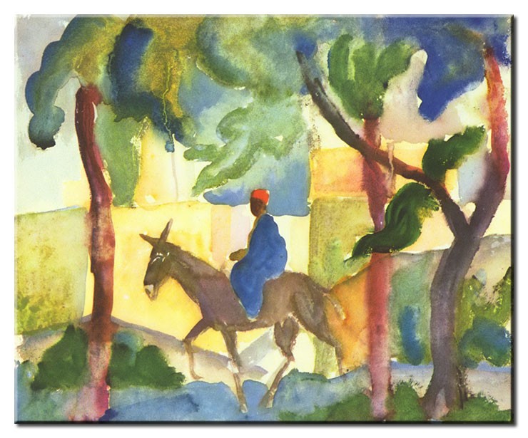 August Macke Bilder - Eselreiter-30 x 40 cm
