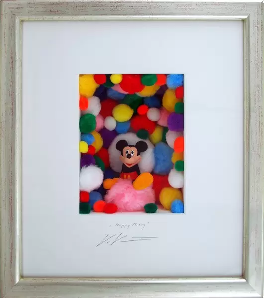  Volker Kühn Bilder - Happy Mickey - orig. 3D-Bildobjekt
