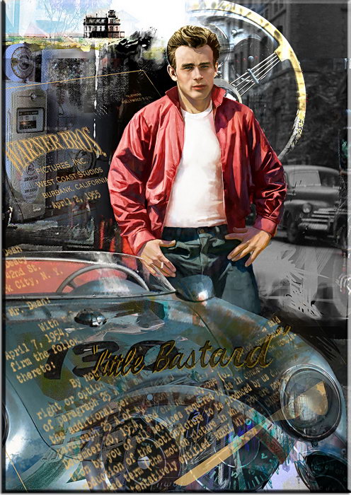 modernes Leinwandbild - James Dean-20 x 30 cm