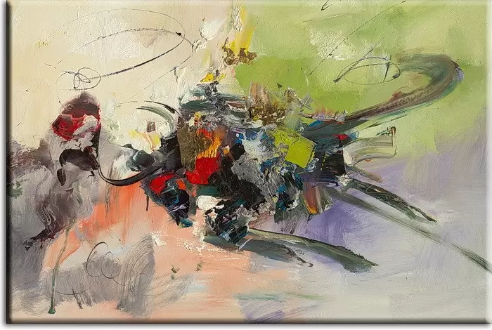  Totti Moreno - Composition Spring - abstraktes Leinwandbild