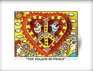 james-rizzi-the-power-of-peace-silber-ungerahmt