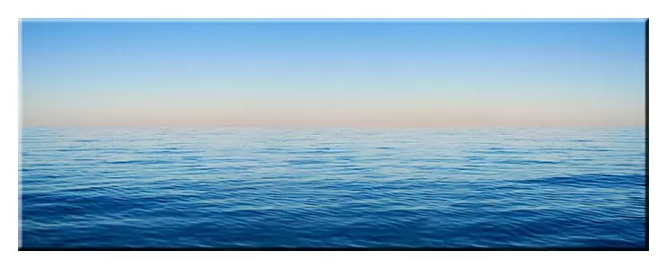 Modernes Leinwandbild - The Blue Sea-20 x 50 cm