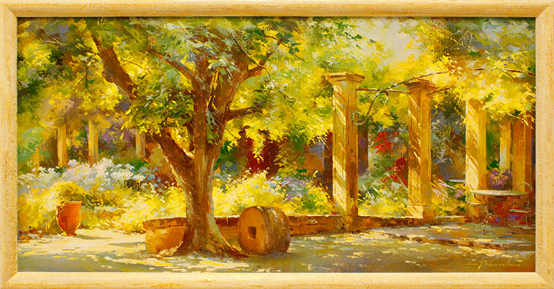 Johan Messely - Jardin - Le Prieure - gerahmt Johan Messely - Jardin - Le Prieure - gerahmt