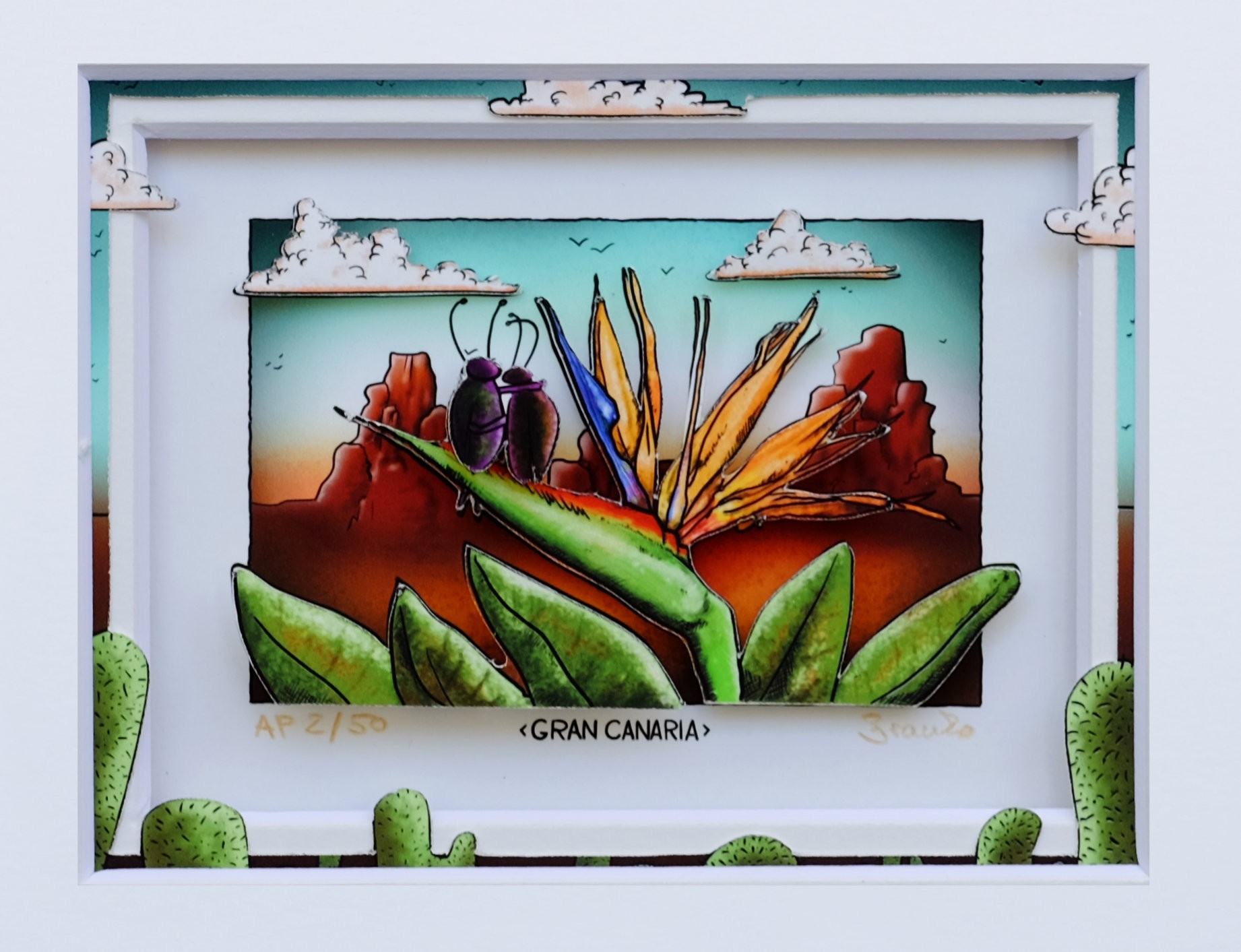 Branko - GRAN CANARIA - Original 3D Bild handsigniert - ohne Rahmen PP