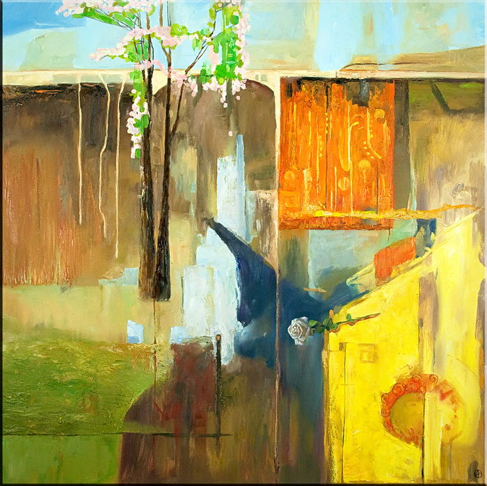 modernes Leinwandbild - Frühling von A. Baecker-30 x 30 cm