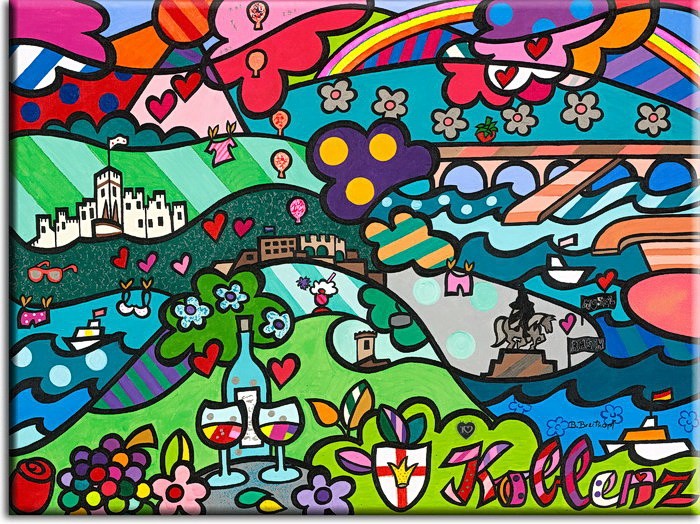 Bettina Breitkopf Pop Art Koblenz-Collage I love Koblenz