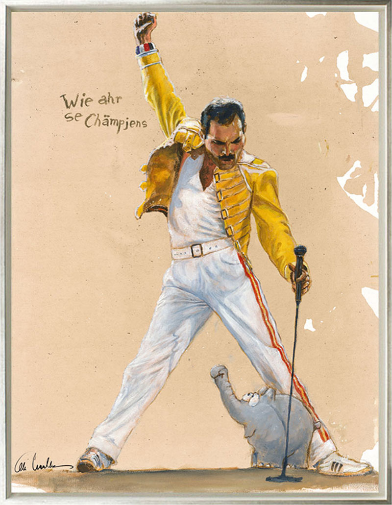Otto Waalkes - WIE AHR SE CHÄMPJENS - ORIGINAL Pigmentgrafik auf Leinwand, HANDSIGNIERT