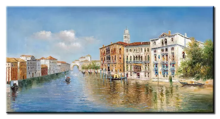 Totti Moreno - Wasserstrasse in Venedig-20 x 40 cm