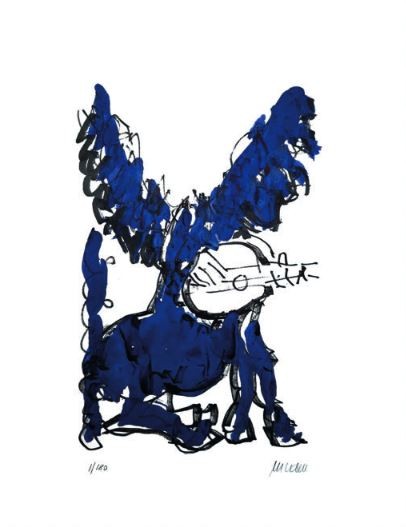 Armin Mueller-Stahl - PEGASUS MIT LAUTENSPIELER - Original Lithografie - limitiert und handsigniert Armin Mueller-Stahl - PEGASUS MIT LAUTENSPIELER - Original Lithografie - limitiert und handsigniert
