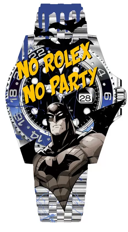SKYYLOFT - Watch Batman No Rolex No Party - Original Wandbild auf Acryl, limitiert und handsigniert