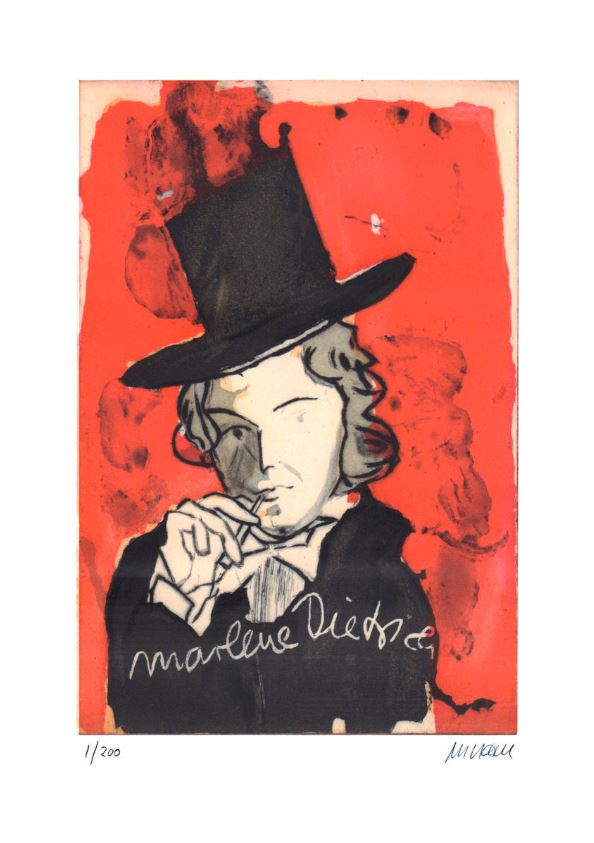 Armin Mueller-Stahl - MARLENE DIETRICH - Ich bin die fesche Lola - Original Radierung - limitiert und handsigniert Armin Mueller-Stahl - MARLENE DIETRICH - Ich bin die fesche Lola - Original Radierung - limitiert und handsigniert