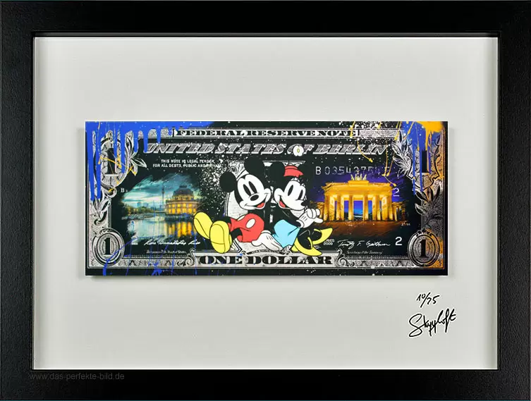 SKYYLOFT - Micky & Minnie - Berlin Dollar - gerahmt