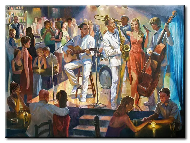 Diego Santos - Jazznight auf Kuba-20 x 30 cm