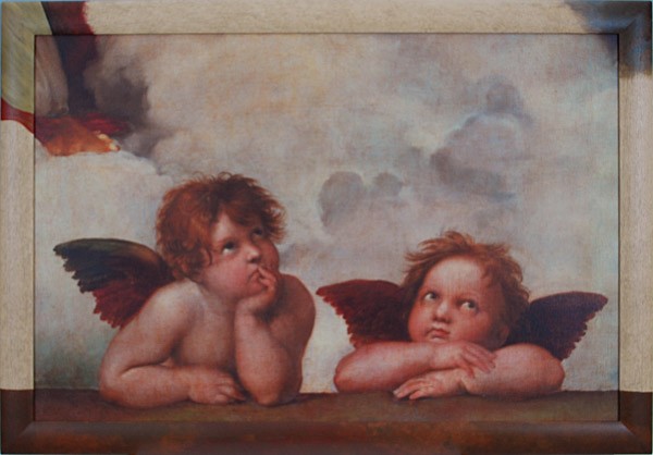 Raphael da Urbino - Angeli  Engel im Unikatrahmen
