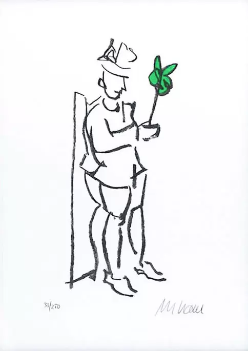 armin-mueller-stahl-kompliment-grün-ungerahmt-kunst-art
