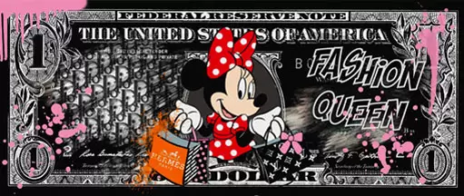 SKYYLOFT - Shopping - Fashion Queen Dollar - Bild mit Museumsglas und Bilderrahmen