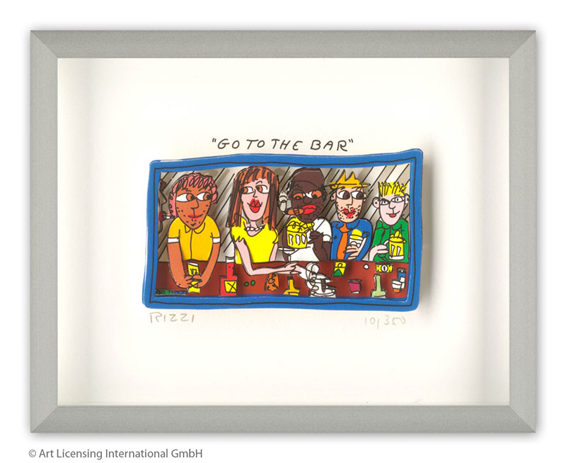 james-rizzi-go-to-the-bar-gerahmt-kunst-3d