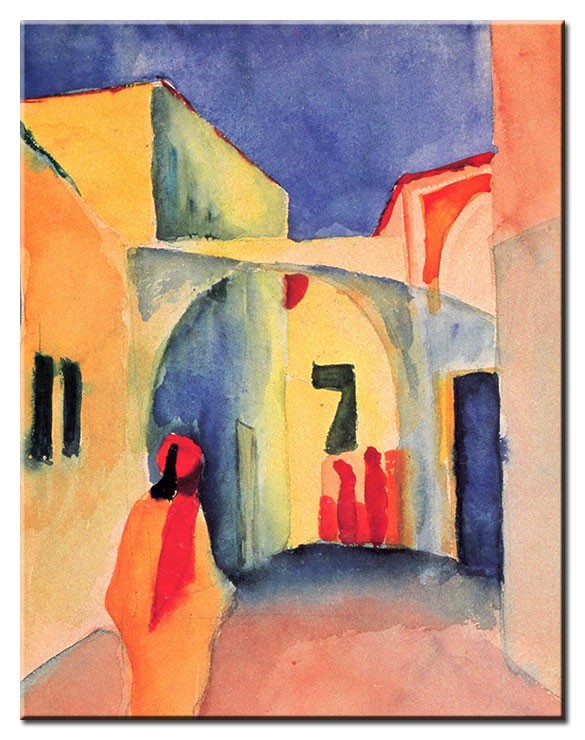 August Macke Bilder - Blick in eine Gasse-30 x 40 cm