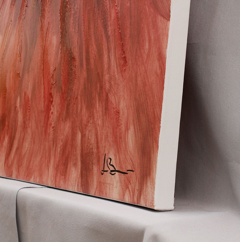 Modernes Leinwandbild - Red Lady - Mischtechnik Modernes Leinwandbild - Red Lady - Mischtechnik