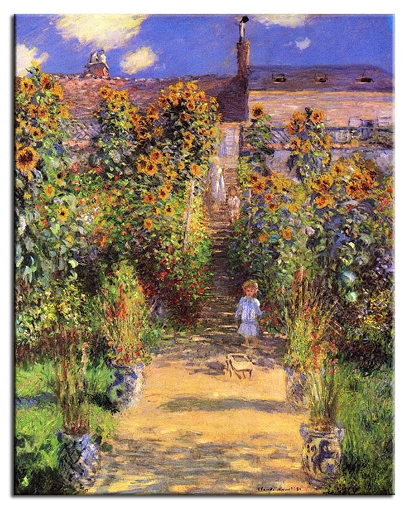 Claude Bilder Im Garten des Künstlers Leinwandbild oder Poster in