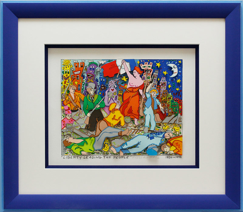 james-rizzi-liberty-leading-the-people-gerahmt-kunst-3d