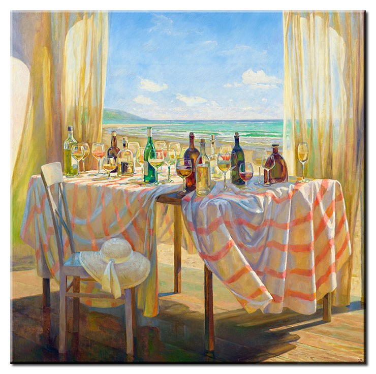 Diego Santos - Das Haus am Strand-30 x 30 cm