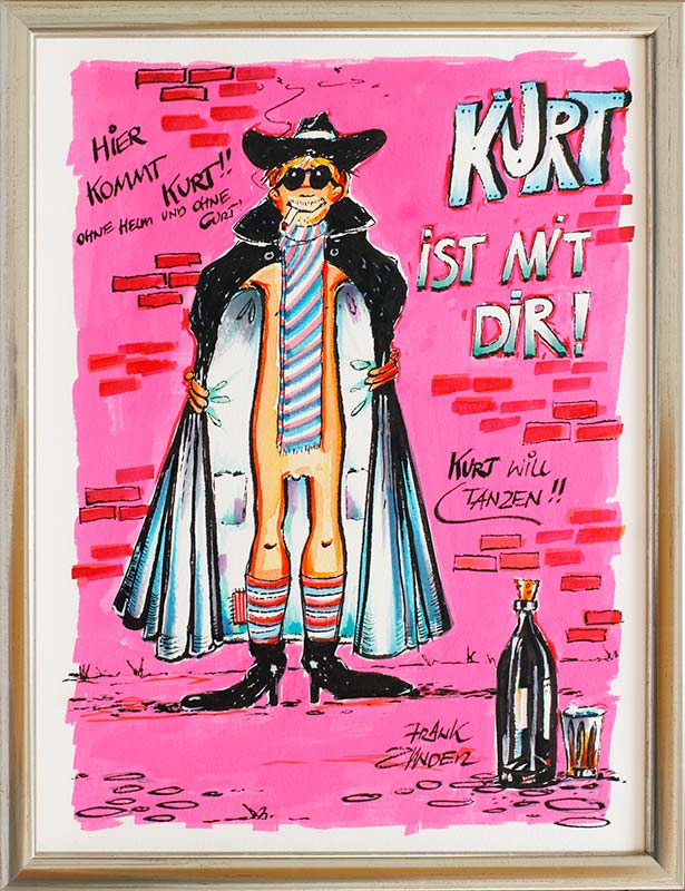 frank-zander-kurt-ist-mit-dir-gerahmt-kunst-art