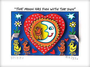 james-rizzi-the-moon-has-fun-with-the-sun-ungerahmt