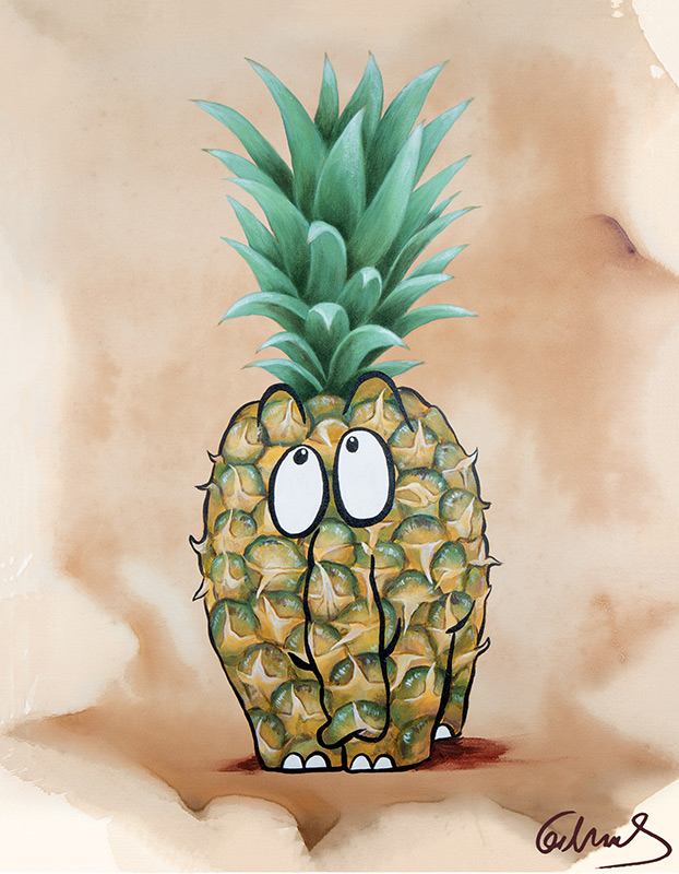 otto-waalkes-painaeppel-ungerahmt-ananas