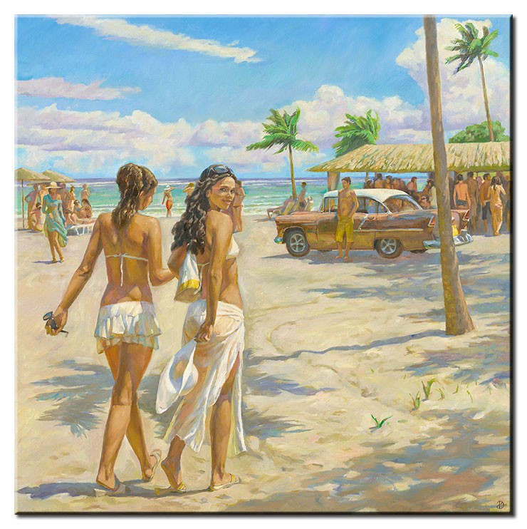 Diego Santos - Vamos a la playa-30 x 30 cm