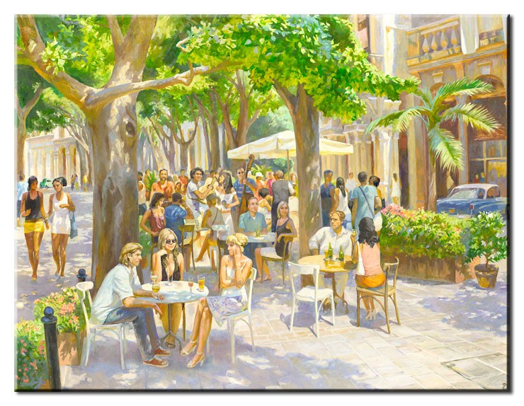 Diego Santos - Café de Jardin-30 x 40 cm