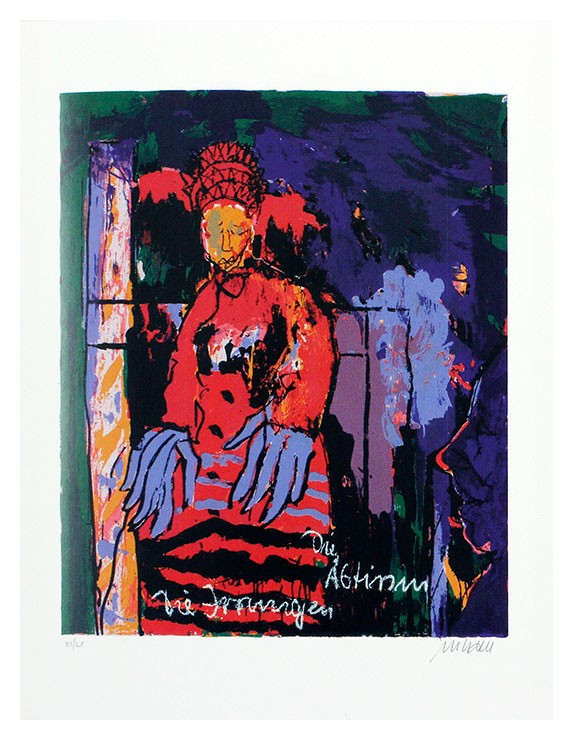Armin Mueller-Stahl - Äbtissin - Die Komödie der Irrungen Armin Mueller-Stahl - Shakespeares Mädchen und Frauen - Mappenwerk in 9 Siebdrucken - Original Siebdrucke handsigniert