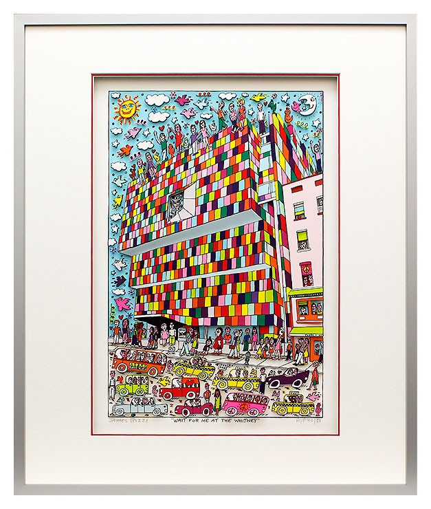 james-rizzi-wait-for-me-at-the-whitney-gerahmt-kunst-3d