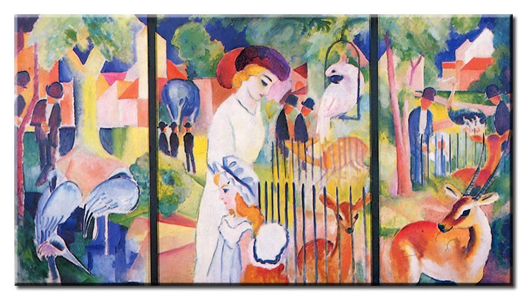 August Macke Bilder - Grosser Zoologischer Garten-20 x 40 cm