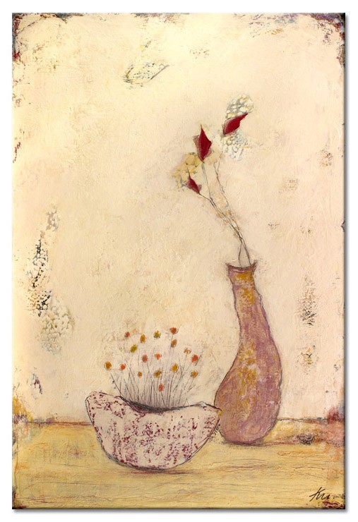 Karin Melé - Petite Fleurs - Original handgemalte Mischtechnik -20 x 30 cm